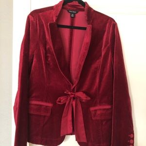 White House Black Market Ted velvet blazer